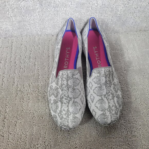 Rothy's The Loafer Women's Size US 9.5 Grey Snake Round Toe Slip on Flat Shoes - Picture 7 of 9